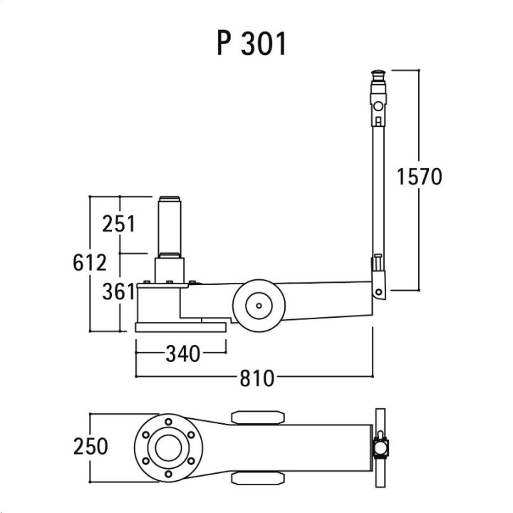 P 301 - SOLLEVATORE OLEOPNEUMATICO 1 SFILATA