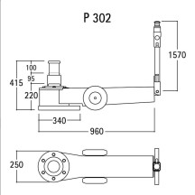 P 302  - SOLLEVATORE OLEOPNEUMATICO