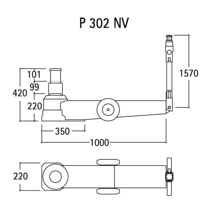 P 302 NV -  SOLLEVATORE OLEOPNEUMATICO