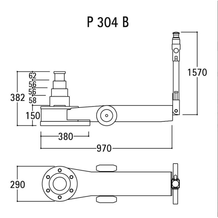 P 304 BASSO -  SOLLEVATORE OLEOPNEUMATICO