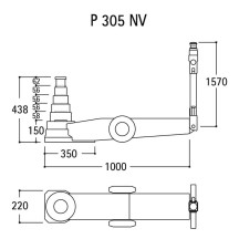 P 305 NV - SOLLEVATORE OLEOPNEUMATICO