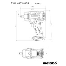 SSW 18 LTX 800 BL - CORPO MACCHINA TRAPANO