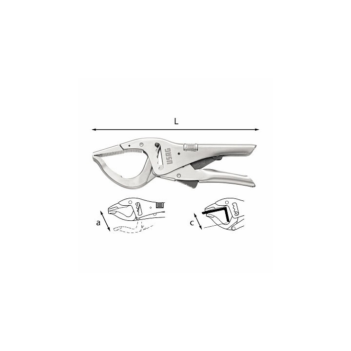 S - 135 C - PINZA REGOLAB. AUTOBLOCCANTE L=250 mm