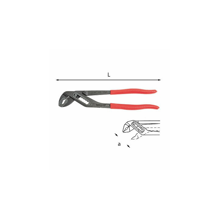 180C - PINZA REGOLABILE 250 mm A CERNIERA