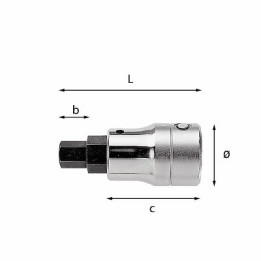 234 3/4" N - CHIAVE A BUSSOLA 17 mm PER VITI