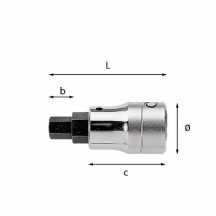 234 3/4" N - CHIAVE A BUSSOLA 19 mm PER VITI