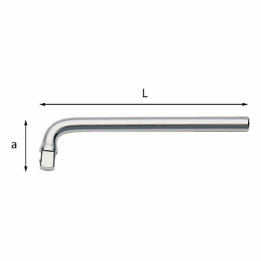 244 3/4" - LEVA AD ANGOLO L=265 mm