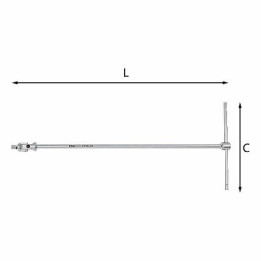273C-4 mm - CHIAVE A "T" SNODATA MASCHIO