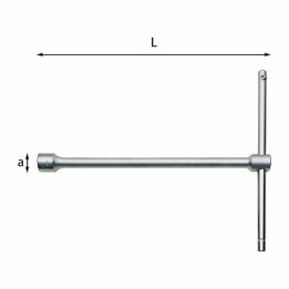 275-19 mm - CHIAVE A "T" SEMPLICE CON BOCCA