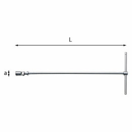 276CE-6 mm - CHIAVE A "T" SNODATA CON BOCCA