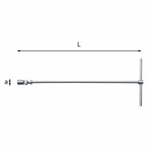 276CE-15 mm - CHIAVE A "T" SNODATA CON BOCCA