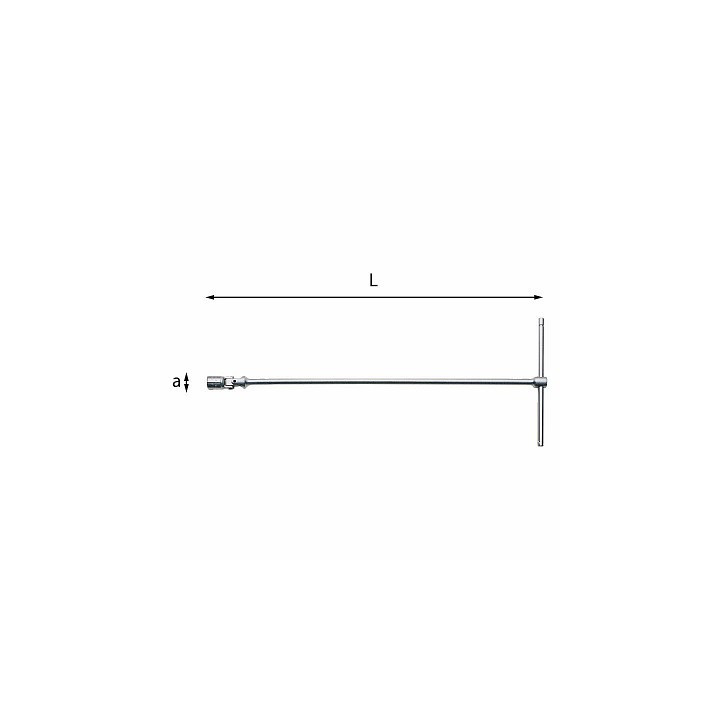 276CE-21 mm - CHIAVE A "T" SNODATA CON BOCCA