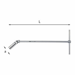 278NL-16 mm - CHIAVE A "T" SNODATA x CANDELE