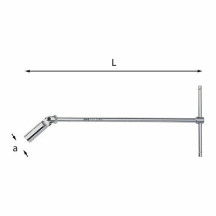 278NL-16 mm - CHIAVE A "T" SNODATA x CANDELE