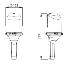 370 - LAMPADA PORTATILE SENZA CAVO CON CAMPANA