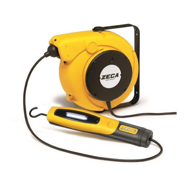 5907/330-230V Giallo - AVVOLGICAVO+LAMPADA