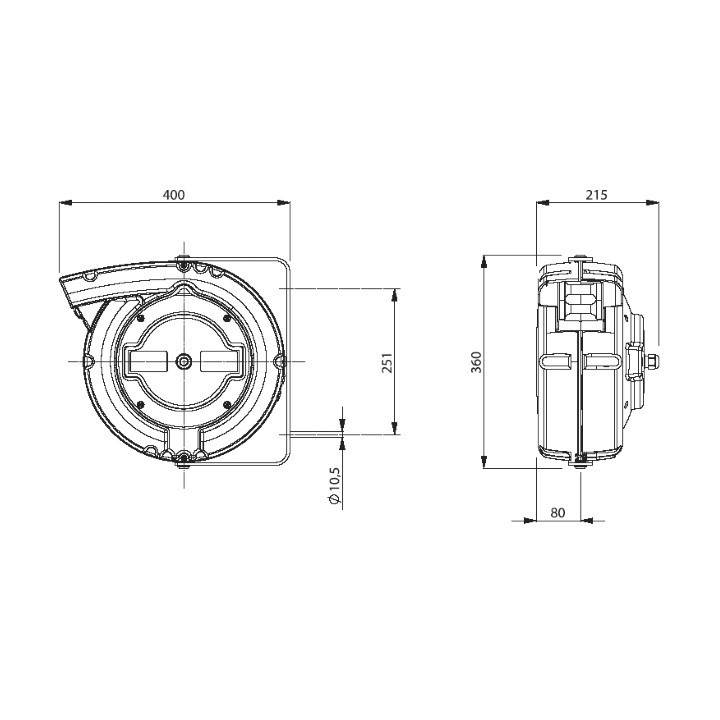 6065/PRC/IP65 - AVVOLGICAVO CON Mt 16+2 DI CAVO