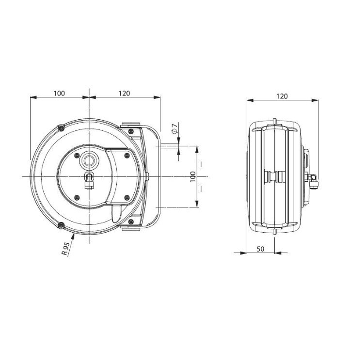 9100/6 - MINI AVVOLGITUBO CON 6,5 Mt (5,5 + 1) DI TUBO