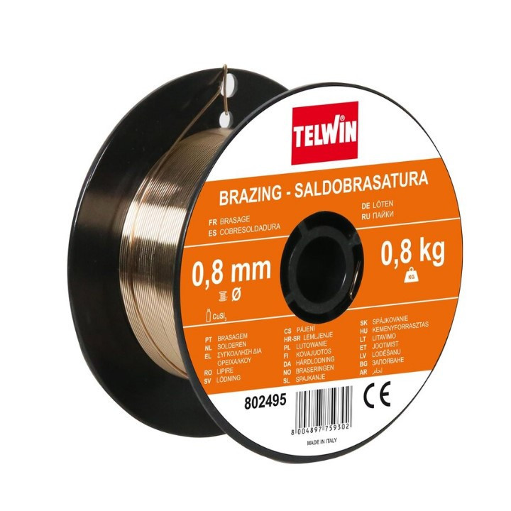 BOBINA FILO BRASATURA Ø0,8 - 0,8KG - Cu-Si3
