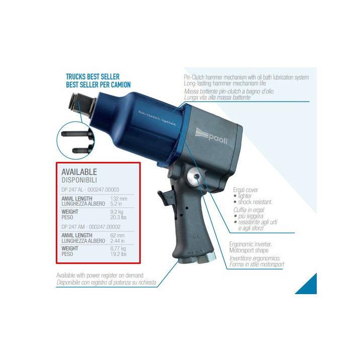 DP-H-D  247AL - AVVITATORE CON QUADRO DA 1"