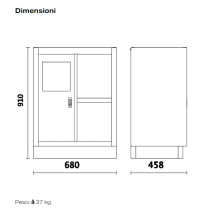 A -C45PRO MS - MODULO FISSO DI SERVIZIO x ARREDO