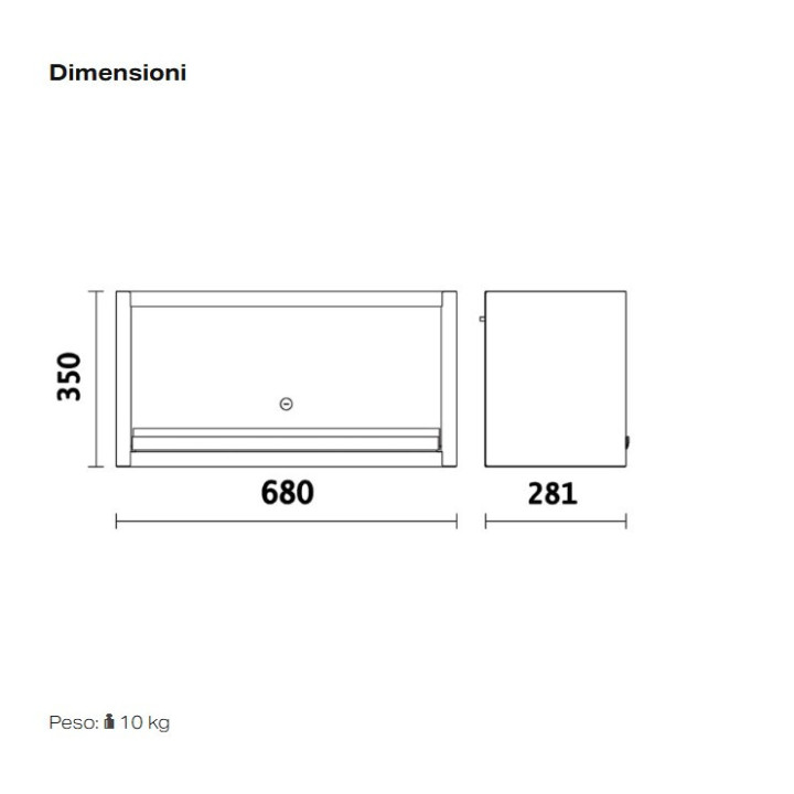 A -C45PRO PM - PENSILE A MURO x  ARREDO MM.680