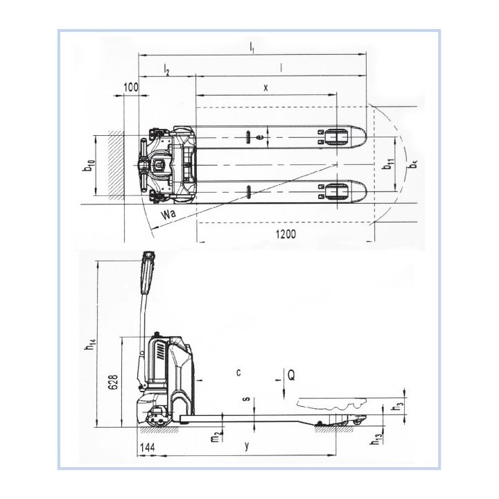 NEEN - TRANSPALLET ELETTRICO PORTATA 1.500 Kg
