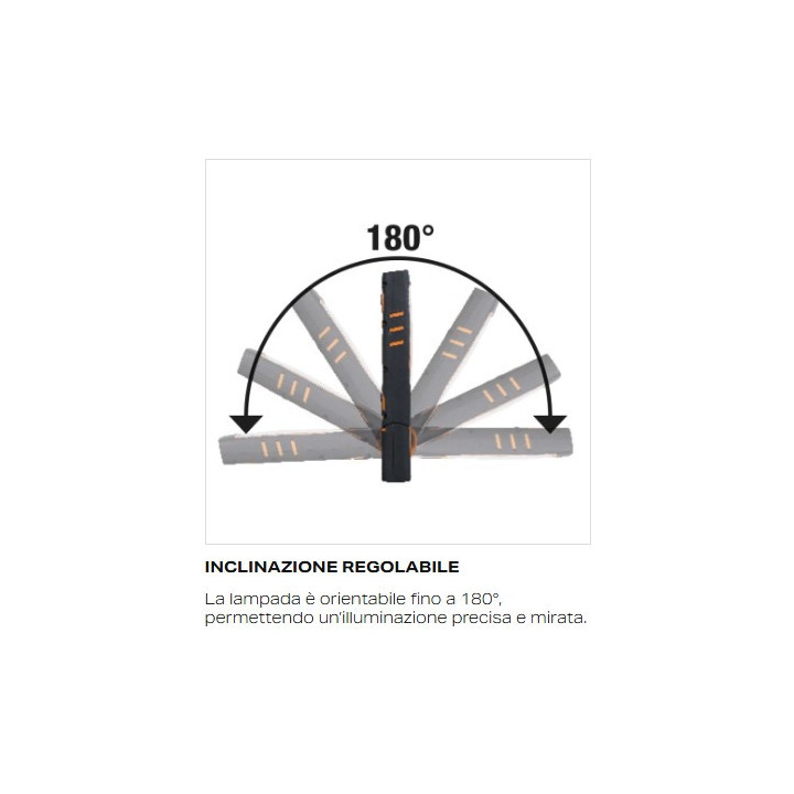 A - 1838SW - LAMPADA LED SNODATA PORTATILE