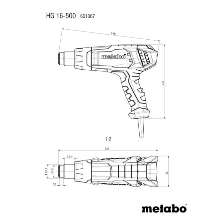 H 16-500 - PISTOLA TERMICA DA 1600 Watt