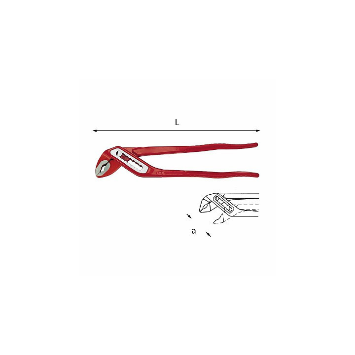180 V - PINZA REGOLABILE 300 mm A CERNIERA