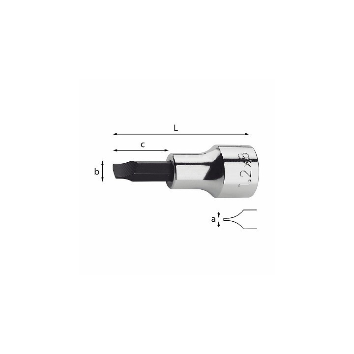 231 1/2" N - 1,2x8 mm CHIAVE A BUSSOLA