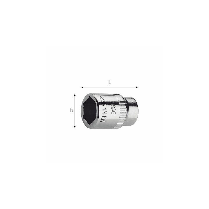 235 1/4" EN - BUSSOLA ESAGONALE 4,5 mm