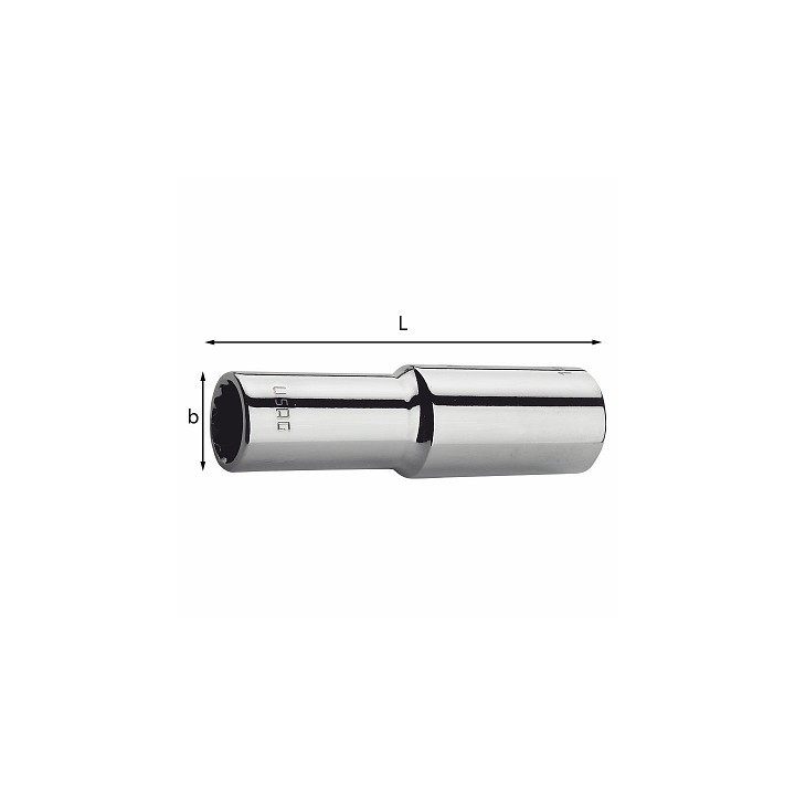 235 1/2" LN - BUSSOLA POLIGONALE LUNGA 27 mm