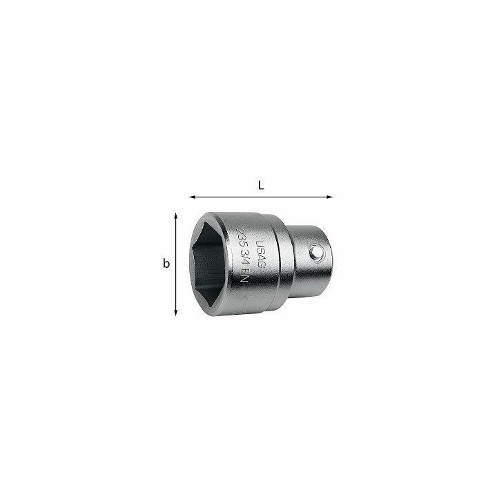 235 3/4" EN - BUSSOLA ESAGONALE 27 mm