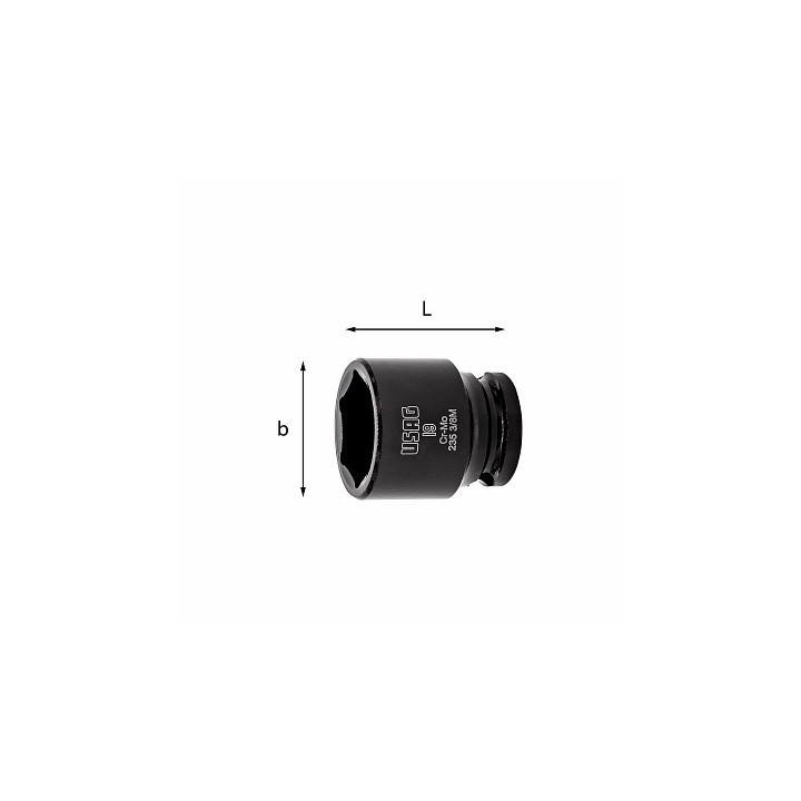 235 3/8" M - BUSSOLA ESAGONALE 14 mm A MACCHINA