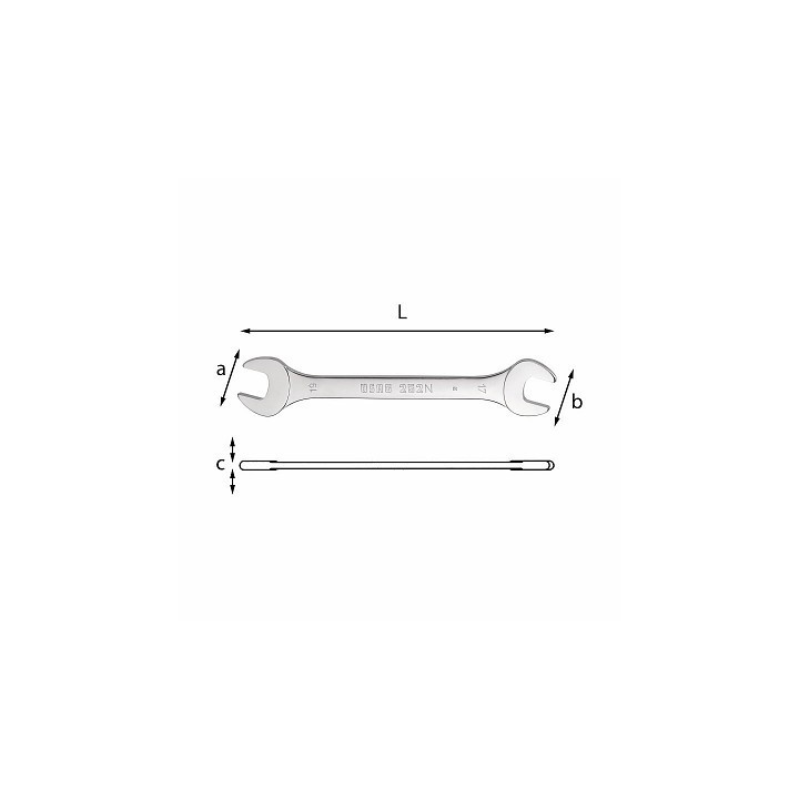 252 N - CHIAVE A FORCHETTA DOPPIA 16x17 mm