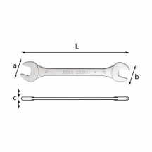 252 N - CHIAVE A FORCHETTA DOPPIA 24x27 mm