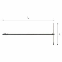 273 Q 3/8" - CHIAVE A "T" C/ATTACCO QUADRO SNODATO