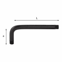 280 XZN-M16 - CHIAVE MASCHIO PIEGATA PER VITI