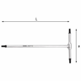 280 TTX - CHIAVE A "T" PER VITI TORX T6