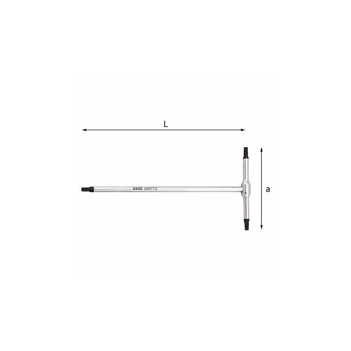280 TTX - CHIAVE A "T" PER VITI TORX T25