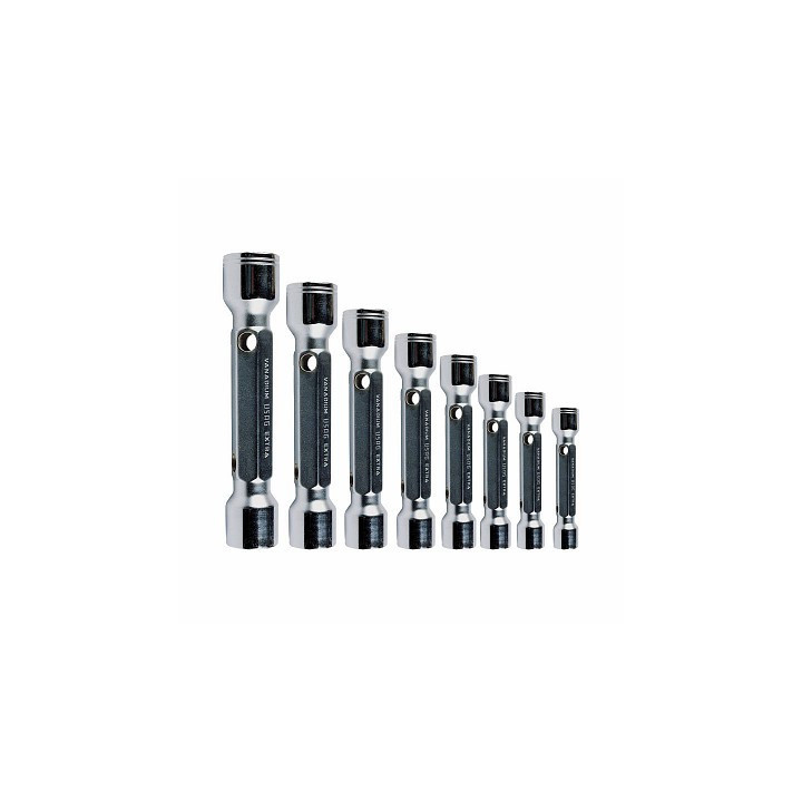 290E/8 - SERIE DI 8 CHIAVI A TUBO DOPPIE PESANTI