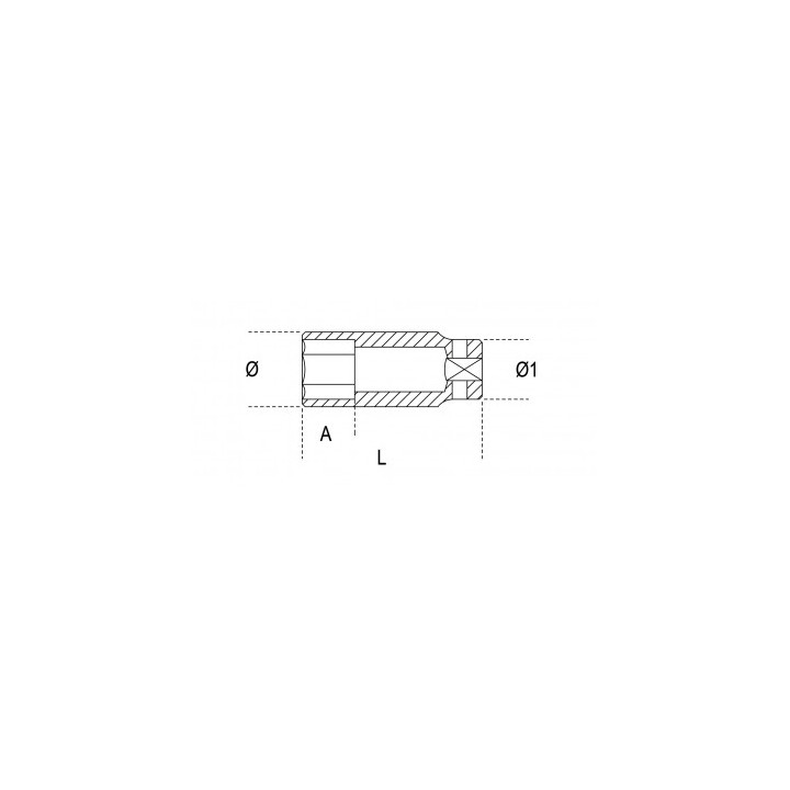 720L - BUSSOLA A MACCHINA LUNGA 1/2" - 10 mm
