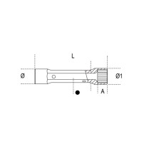 935 - CHIAVE A TUBO Dp 8x9 mm - ESAGONALE