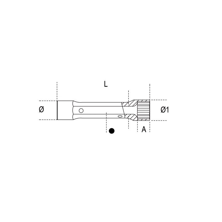 935 - CHIAVE A TUBO Dp 8x9 mm - ESAGONALE