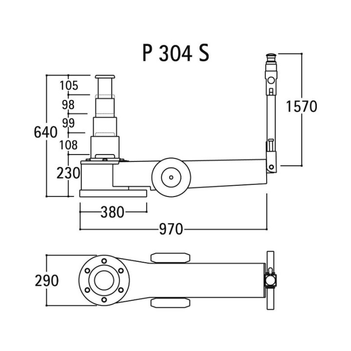 P 304 S - SOLLEVATORE OLEOPNEUMATICO