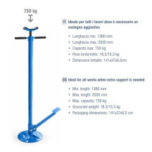 MT - SUPPORTO TELESCOPICO A VITE CON PEDALE