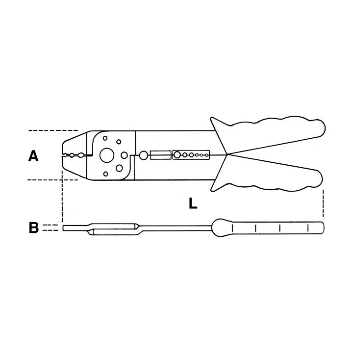 1603B - PINZA x CAPICORDA NON ISOLATI APERTI