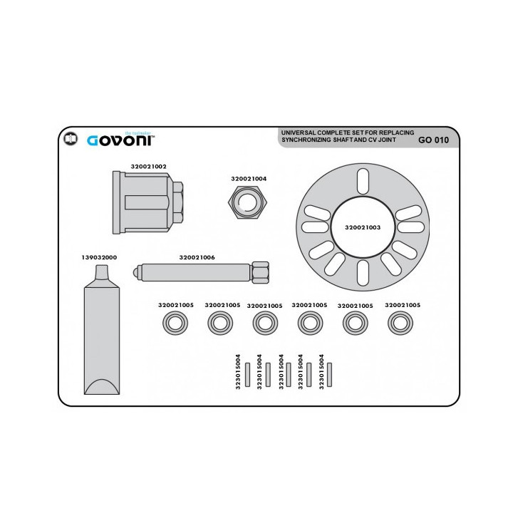 GO 010 - KIT ESTRAZ. SEMIASSI E GIUNTI OMOCINETICI