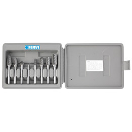 F008/6 - SERIE DI 8 FRESE ROTATIVE IN METALLO DURO
